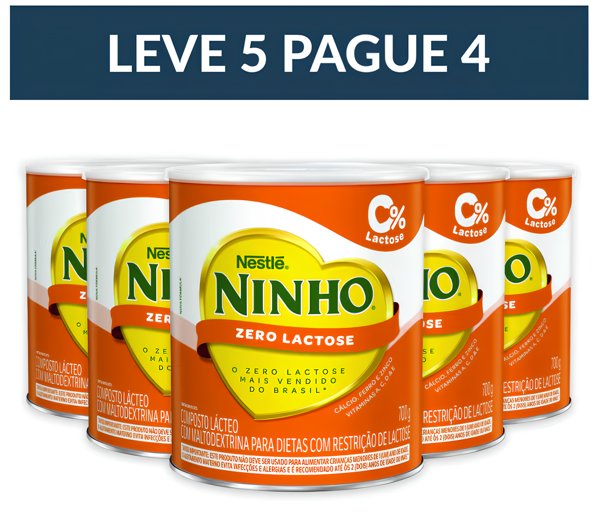 Leve 5 Pague 4 - Ninho Zero Lactose 700g